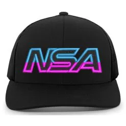 Pacific Headwear NSA Outline Series VICE Snapback Hat: 104-BKPKBL