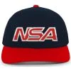 Pacific Headwear NSA Outline Series Navy Red Snapback Hat: 104-NVRD -Cheap bat Store 104C 307 front
