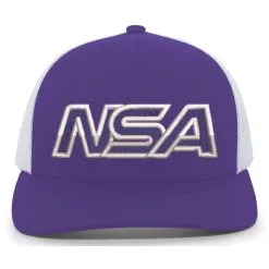 Pacific Headwear NSA Outline Series Purple Snapback Hat: 104-PUWH