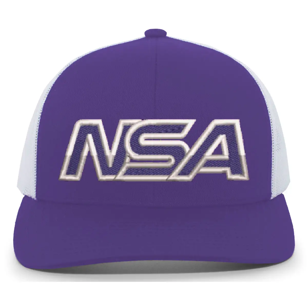 Pacific Headwear NSA Outline Series Purple Snapback Hat: 104-PUWH 3 Pacific Headwear NSA Outline Series Purple Snapback Hat: 104-PUWH