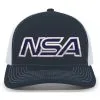 Pacific Headwear NSA Outline Series Navy Snapback Hat: 104-NVWH -Cheap bat Store 104S 122 front