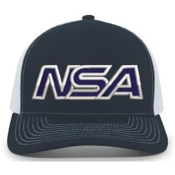 Pacific Headwear NSA Outline Series Navy Snapback Hat: 104-NVWH