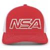 Pacific Headwear NSA Outline Series Red Snapback Hat: 104-RDWH -Cheap bat Store 104S 125 front