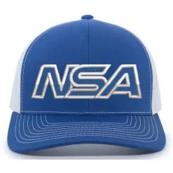 Pacific Headwear NSA Outline Series Royal Snapback Hat: 104-ROWH