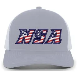 Pacific Headwear NSA Flag Series Heather Snapback Hat: 104S-HEWH