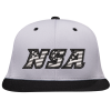 Pacific Headwear NSA Flag Series Silver Black Flex Fit Hat: ES342-SLBK -Cheap bat Store 16344206 front