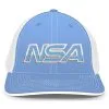 Pacific Headwear NSA Outline Series Columbia Blue Flex Fit Hat: 404M-CBWH -Cheap bat Store 404M 293 front
