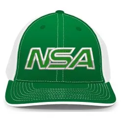 Pacific Headwear NSA Outline Series Kelly Green Flex Fit Hat: 404M-KGWH