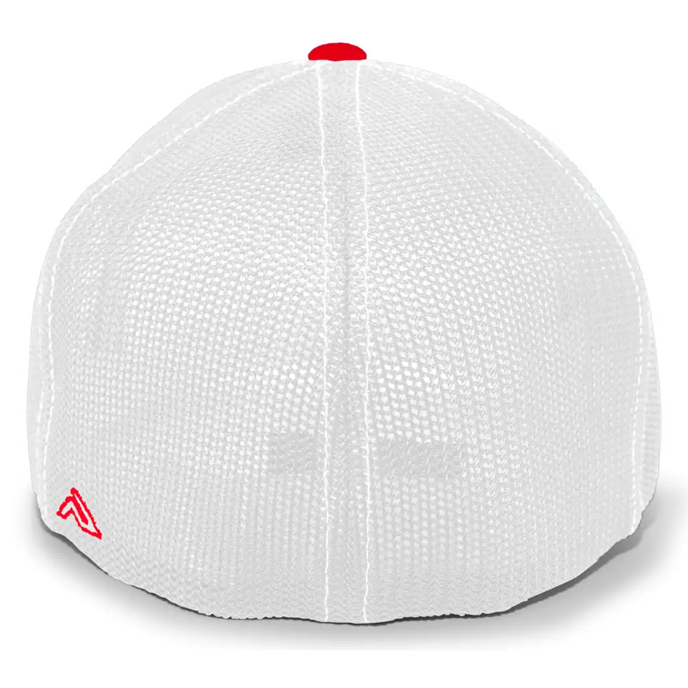 Pacific Headwear NSA Outline Series Red Flex Fit Hat: 404M-RDWH 4 Pacific Headwear NSA Outline Series Red Flex Fit Hat: 404M-RDWH - Image 2
