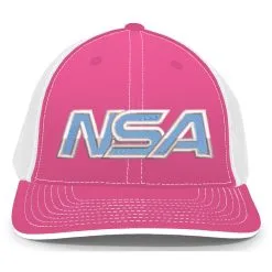 Pacific Headwear NSA Outline Series Pink Flex Fit Hat: 404M-PKCOWH
