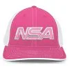 Pacific Headwear NSA Outline Series Pink Flex Fit Hat: 404M-PKWH -Cheap bat Store 404M 76Q frontpink