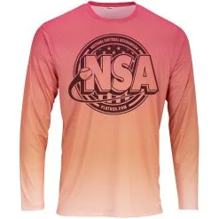 DSG Apparel National Softball Association NSA Barbados Long Sleeve Shirt -Cheap bat Store BARBADOSNSAREDLTORG