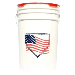 Diamond USA Flag 6 Gallon Ball Bucket With Padded Lid: BKT FLAG