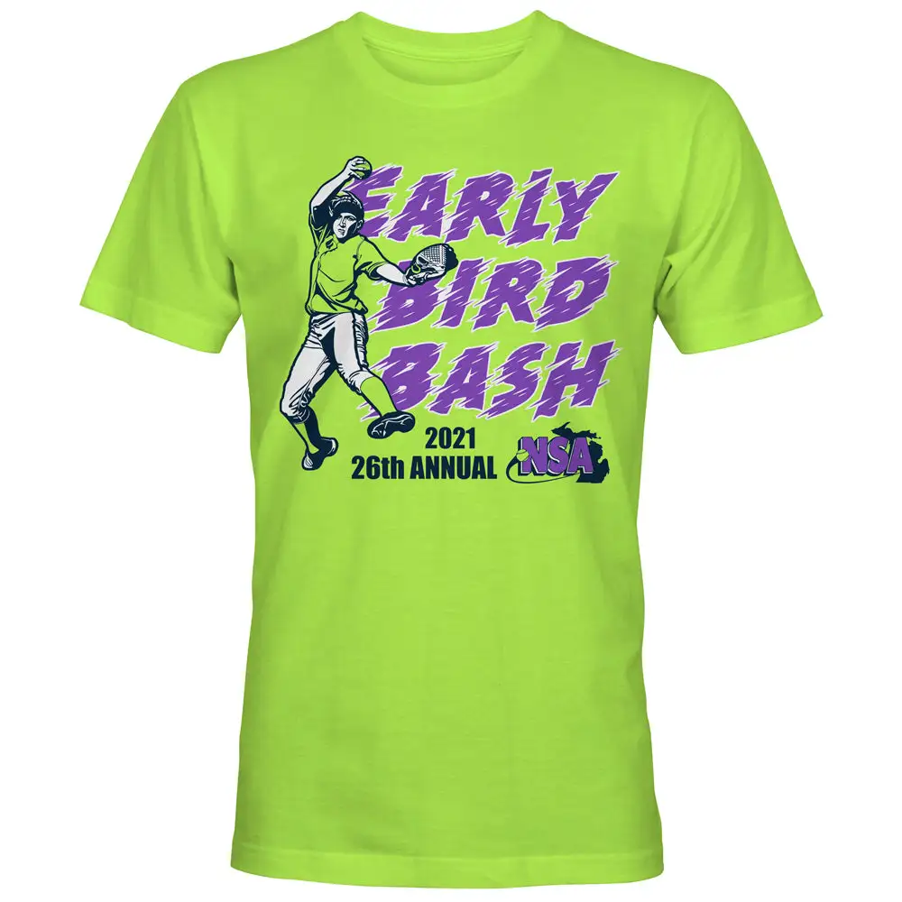 DSG Apparel 2021 NSA Early Bird Bash Fastpitch Tournament T-Shirt 3 DSG Apparel 2021 NSA Early Bird Bash Fastpitch Tournament T-Shirt