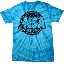 DSG Apparel National Softball Association NSA Crest Tie Dye Short Sleeve Shirt -Cheap bat Store NSAFLAGLOGO1COLORTIEDYETurqoise