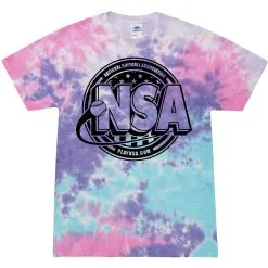 DSG Apparel National Softball Association NSA Crest Tie Dye Short Sleeve Shirt -Cheap bat Store NSAFLAGLOGO1COLORTIEDYEcottoncandy c162abc3 0798 4252 b938 3e7c92eaeac6