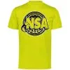 DSG Apparel National Softball Association NSA Dry Fit Optic Yellow Short Sleeve Shirt -Cheap bat Store NSAFLAGLOGO2COLOR BlackWhiteonOpticYellowss