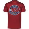 DSG Apparel National Softball Association NSA Dry Fit Cardinal Short Sleeve Shirt -Cheap bat Store NSAFLAGLOGO2COLOR NavyWhitecardinal