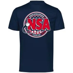 DSG Apparel National Softball Association NSA Dry Fit Navy Short Sleeve Shirt