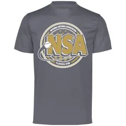 DSG Apparel National Softball Association NSA Dry Fit Charcoal Short Sleeve Shirt