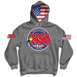DSG Apparel National Softball Association NSA USA Flag Graphite Hoodie