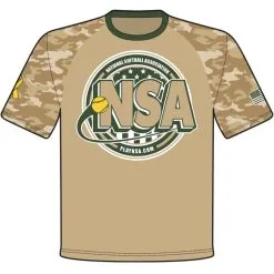 DSG Apparel National Softball Association NSA Support Our Troops Sublimated Short Sleeve Shirt