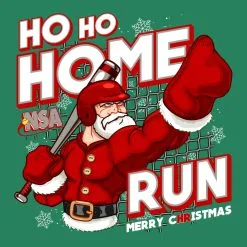 DSG Apparel NSA Ho Ho Home Run Sublimated Ugly Sweater -Cheap bat Store NSAUGLYSWEATERhr