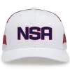 Game Headwear NSA Classic Series White USA Flag Snapback Hat: GB452US-W -Cheap bat Store NSAforHatsCurvesWhiteFlag