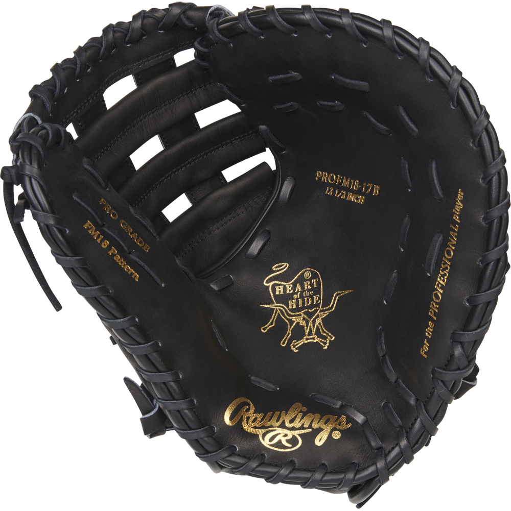 Rawlings Heart Of The Hide 12.5" Baseball First Base Mitt: PROFM18-17B 4 Rawlings Heart Of The Hide 12.5" Baseball First Base Mitt: PROFM18-17B - Image 2