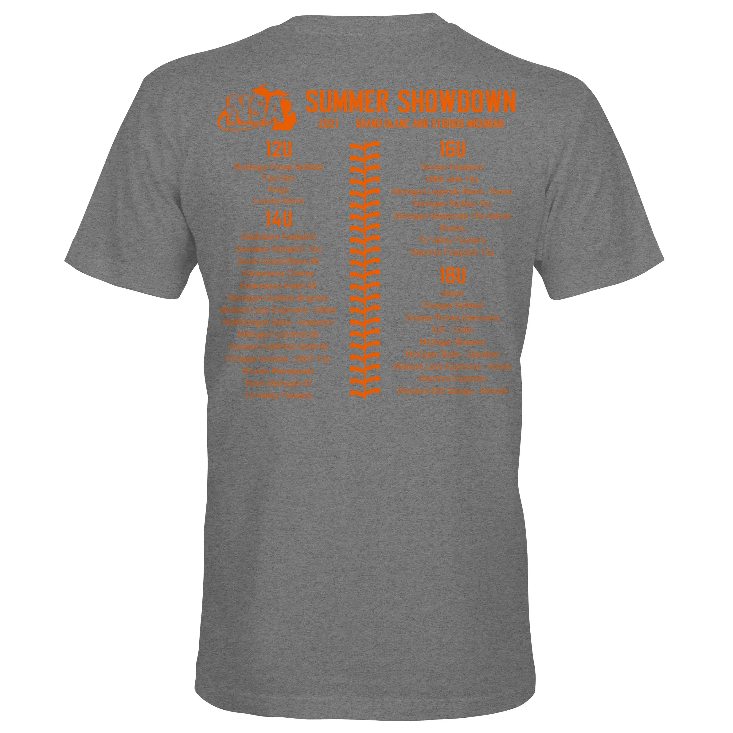 DSG Apparel 2021 NSA Summer Showdown Fastpitch Tournament T-Shirt 4 DSG Apparel 2021 NSA Summer Showdown Fastpitch Tournament T-Shirt - Image 2