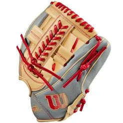 Wilson A2000 1785SS 11.75" SuperSkin Baseball Glove: WBW1009711175 -Cheap bat Store WBW100971 2 2023 A2000 IF 1785SS 1175 GreySS Blonde Red.png.cq5dam.web .1200.1200