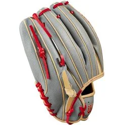Wilson A2000 1785SS 11.75" SuperSkin Baseball Glove: WBW1009711175 -Cheap bat Store WBW100971 3 2023 A2000 IF 1785SS 1175 GreySS Blonde Red.png.cq5dam.web .1200.1200