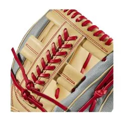 Wilson A2000 1785SS 11.75" SuperSkin Baseball Glove: WBW1009711175 -Cheap bat Store WBW100971 4 2023 A2000 IF 1785SS 1175 GreySS Blonde Red.png.cq5dam.web .1200.1200
