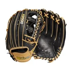 Wilson A2000 1810SS 12.75" SuperSkin Baseball Glove: WBW1009731275 -Cheap bat Store WBW100973 8 A2000 OF 1810SS 1275 Black BlackSS Blonde.png.cq5dam.web .1200.1200
