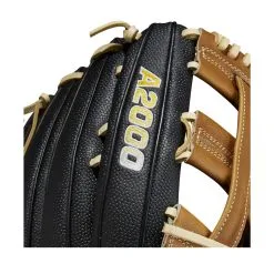 Wilson A2000 1799SS 12.75" SuperSkin Baseball Glove: WBW1009751275 -Cheap bat Store WBW100975 5 A2000 OF 1799SS 1275 BlackSS SaddleTan Yellow.png.cq5dam.web .1200.1200