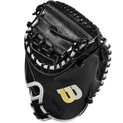 Wilson A2000 SCM1DSS 33.5" SuperSkin Baseball Catcher's Mitt: WBW100995335 -Cheap bat Store WBW100995 2 A2000 C M1DSC 335 BlackSS BlackDimple White WilsonGold.png.cq5dam.web .1200.1200