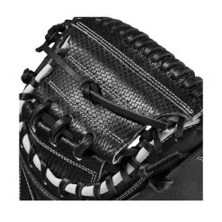 Wilson A2000 SCM1DSS 33.5" SuperSkin Baseball Catcher's Mitt: WBW100995335 -Cheap bat Store WBW100995 4 A2000 C M1DSC 335 BlackSS BlackDimple White WilsonGold.png.cq5dam.web .1200.1200