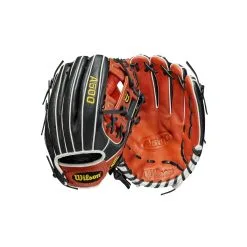 Wilson A500 11.5" Baseball Glove: WBW100148115 -Cheap bat Store b9b94fd8387dce861756d62236d646a20e4b5ac6 WBW100148 8 A500 Baseball 115 White Black Copper