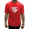 LOUISVILLE SLUGGER Louiville Slugger Shield T-Shirt: SSSP -Cheap bat Store ls red shirt white logo