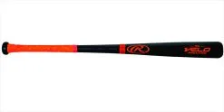 Premier Bats New Rawlings Y62V Velo Youth 30″ Wood Ash Bat Black/Orange -7.5 2 1/4″ Barrel